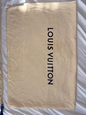 Large Louis Vuitton Beige Dust Bag with Logo